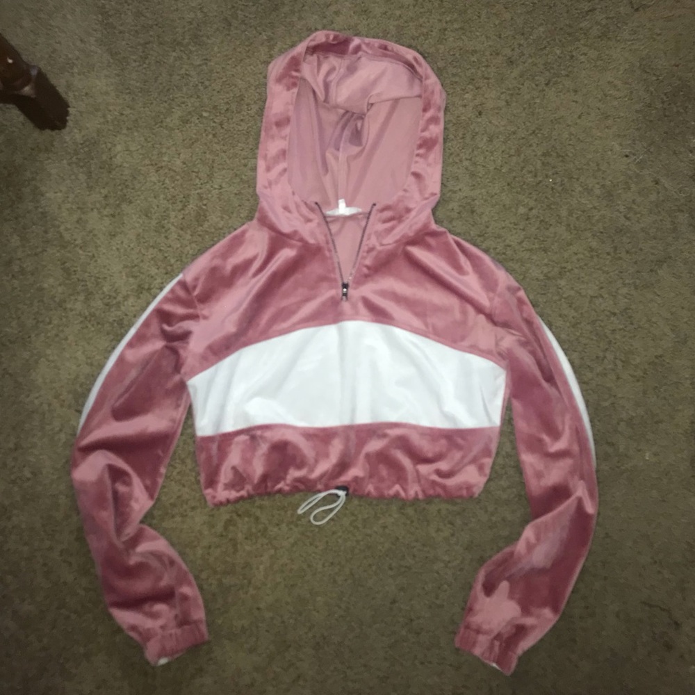 velvet-like quarter zip